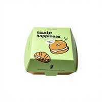   Boîte à hamburger pliable personnalisée, boîte d'emballage alimentaire et cadeau de fête avec motif et couleur personnalisés