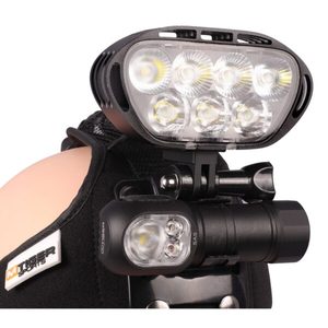 MT- S.A.S. Lampe frontale LED rechargeable 3 couleurs étanche pour la pêche Lampe de poche pour la chasse - Product Image 4