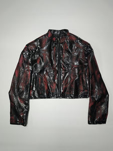 Chaqueta de Motociclista de Invierno para Hombre, Estilo Hip Hop, Delgada, de Lona Recubierta de Cuero PU, con Cierre de Cremallera - Product Image 2