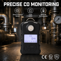 Détecteur de monoxyde de carbone portable HIREP, analyseur de gaz CO portable, moniteur de qualité de l'air, écran LCD, alarme sonore/lumineuse/vibrante