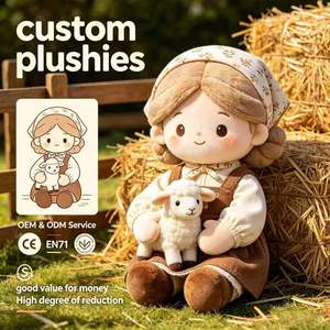 Muñecas de Peluche Personalizadas al por Mayor, Estilo Rústico, con Certificación CE EN71, Seguras, de Buena Calidad, OEM ODM - Product Image 1
