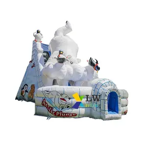 Commercial Jumpers Wet Dry Slides Backyard Inflatable Adult Water Slides Commercial Snow Polar Bear Inflatable Slide