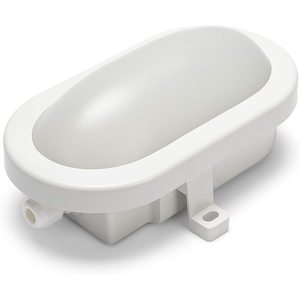 Lámpara de Pared LED Blanca Velamp TARTARUGA de 5.5W, IP54, 450lm, 4000K, Diseño Moderno de Plástico, Montaje en Pared - Product Image 1