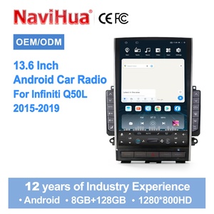 Navihua 13.6" Touch Screen Android Car Radio Carplay GPS Navigation Multimedia <b>Auto</b> Stereo Unit for Infiniti Q50 Q50L 2015-2019 - Product Image 1