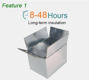 Aislamiento Envío Cartón Fresco enfriador caja de papel Entrega <span class=keywords><strong>cajas</strong></span> de cartón contenedores de alimentos isotérmicos <span class=keywords><strong>Para</strong></span> Envío Caliente o Frío - Product Image 3