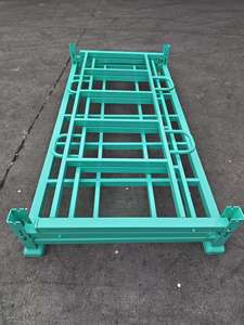 Étagère de stockage pliable en acier robuste et empilable pour rouleaux textiles, idéale pour entrepôt - Product Image 5