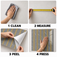 Papier peint auto-adhésif en marbre gris à rayures dorées, en feuilles XPE de 1,8 mm, pour les entrepreneurs en aménagement intérieur