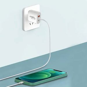 Dual PD+<b>USB</b> Fast Charging 40W TYPE C Port Suitable for Phone 16 15 Pro Max 20W Fast Charging QC3 0 EU/US Standard Travel Charger - Product Image 5