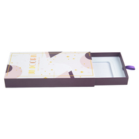Boîte d'emballage personnalisée haut de gamme pour téléphone portable avec tiroir, logo estampé à chaud or, pour produits électroniques, avec insert en plastique
