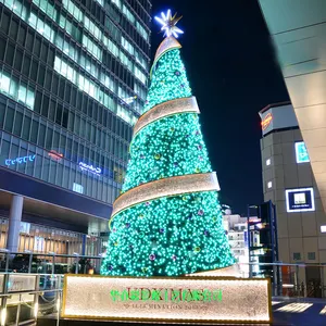 Árbol de Navidad gigante de 15 metros, decoraciones navideñas de PVC PE
