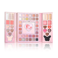 Julystar Palette Yeux & Visage Tout-en-un Ultime 54 Couleurs NET 83,4g – Fard à Joues, Contour, Paillettes, Mat, Illuminateur – Pinceau Multifonction