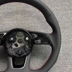 Volant en cuir pour Audi B9 A3 A4 A5 RS3 RS4 RS7 <span class=keywords><strong>A8</strong></span> Q5 Q7 TT R8 S6 B8 RS5 S3 S4 S5 A6 Volant rouge - Product Image 4