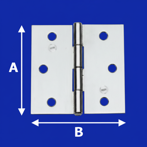 AL121IN60 Charnière à pivot Aldeghi de style industriel 60mm en acier inoxydable carré laiton zinc aluminium finition chromée pour porte utilisation hôtel - Product Image 1