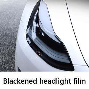 Venta al por mayor 30*100cm negro luz faro película de tinte coche lámpara de protección de los faros de cine negro - Product Image 5