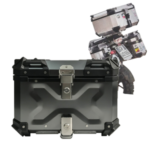 Waterproof Rear Top Luggage Delivery Box Aluminum Box Top Case Motorcycle Tail Box For Universal