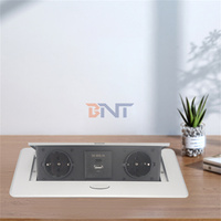 Usine 13A Royaume-Uni Dubaï Standard Multimédia Noir Argent Alliage de zinc Amortisseur Pop up Table de conférence USB Données Prise électrique