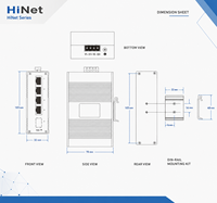 Switch Ethernet Industrial Gigabit de 4 Puertos con Uplink SFP de 1G, Switch de Red para Riel DIN EN50155 12-57VDC para Ferrocarril