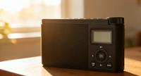 Radio Digital Portabel FM/AM dengan ATS Auto Scan, Lampu Latar LCD, Jam Alarm & Pengatur Waktu Tidur