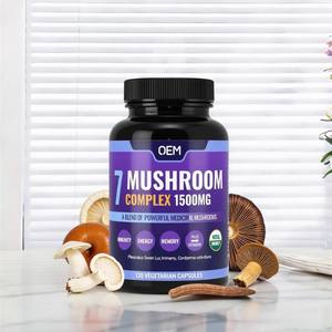 7 in 1 Cordyceps Sinensis Chaga kapsul suplemen Reishi kapsul jamur ekor Turki Shiitake singa kapsul jamur - Product Image 5