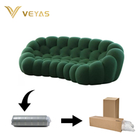 Sofá Seccional Contemporáneo de Diseño Japonés Ama-zonn, Tapizado en Tela con Esponja, Inflable, Comprimido al Vacío, Tipo Villa