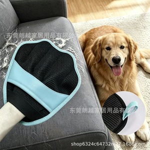 Gants de toilettage pour animaux de compagnie, en tissu éponge noir et rose, forme arquée, pour le toilettage des chats et des chiens - Product Image 5
