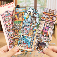 Livre d'autocollants PET Mr. Paper Pixel Art Miniature Scene, autocollants 3D Diorama pour journalisation, scrapbooking et artisanat de marque-pages DIY