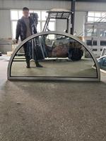 Europäischer Stil Halbrunde Fenster Bogenfenster aus Aluminium mit Getöntem Glas