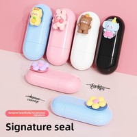 Tampon encreur personnalisé en plastique avec impression imperméable et lavable, tampon de bureau personnalisé pour usage scolaire
