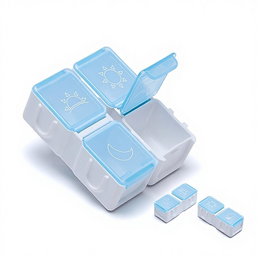 Four-compartment Portable Pill Organizer Medicine Miscellaneous Items Storage Box Pill Divider Travel Classification