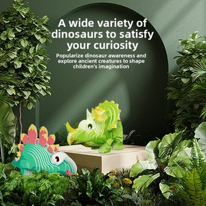Kit de Modélisme 3D en <span class=keywords><strong>Carton</strong></span> de Dinosaures Personnalisé en Gros pour Garçons et Enfants – Jouet Éducatif DIY – Fabricant FACTDIRECT - Product Image 3