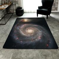 Personnalisable 3D Imprimé Cristal Peluche Tapis Tapis Espace Étoiles Ciel Nuages Univers Galaxie pour Salon