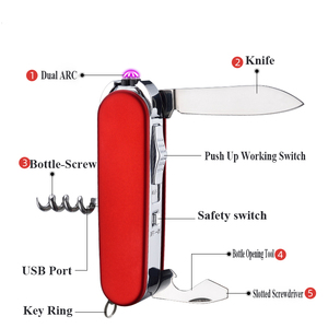 ไฟ<span class=keywords><strong>แช</strong></span>็กโลหะพร้อมมีดเปิดขวดไวน์เบียร์ <span class=keywords><strong>4</strong></span> in 1, ไฟ<span class=keywords><strong>แช</strong></span>็กแบบชาร์จ USB ไฟ<span class=keywords><strong>แช</strong></span>็กกันลมสำห<span class=keywords><strong>ร</strong></span>ับเตาผิง บา<span class=keywords><strong>ร</strong></span>์บีคิว เทียน - Product Image 2