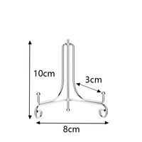 Support de Présentation Pliable Vintage en Métal à un Niveau pour Assiettes, Utilisation en Cuisine, Support Réglable Antidérapant pour Plats et Bols