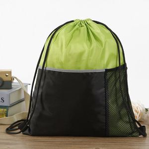 Marketing Drawstring <b>Bags</b> for Events Marathons Training Classes Shopping with Mesh Interior Pocket - Product Image 2