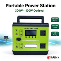 Station d'alimentation solaire à charge rapide 300/600/1100W, 256/540/1113.6Wh LiFePO4, application Bluetooth, contrôleur MPPT pour l'extérieur