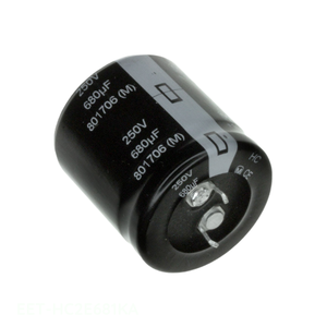 Distributeur agréé 680 uF EET-HC2E681KA CAP ALUM 680UF 20% 250V SNAP TH Condensateur à montage traversant - Product Image 1