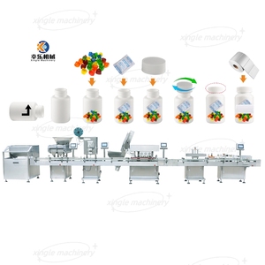 GMP 16 Lane Auto vitamina C imballaggio bottiglia gommosa pastiglia di caramelle conteggio riempimento tappatura ed etichettatrice linea di produzione - Product Image 1