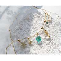 Vente en gros de bijoux pour femmes en cuivre plaqué or 18 carats pendentif en cuivre zircon étoile de soleil amour accessoires de bijoux à bricoler soi-même pour collier bracelet