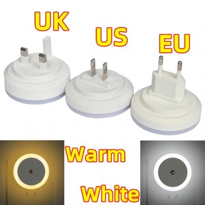 Intelligent détection infrarouge humaine ronde petite veilleuse sans fil LED plug in chevet chambre protection des yeux - Product Image 5