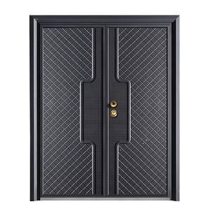 Porte d'entrée double sécurité de luxe moderne, porte d'entrée en acier antivol de haute qualité pour villa, extérieur de maison - Product Image 1