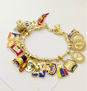 Pulsera de Moda Estilo Bohemio de Venezuela, Cadena de Cobre con Colgante de Mapa de Venezuela, Joyería de Regalo para Hombre y Mujer - Product Image 1