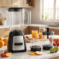 Blender multifonctionnel haute vitesse commercial avec lames en acier inoxydable pour usage domestique et hôtelier, mixeur, presse-agrumes, moulin à épices
