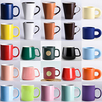Mug à café en céramique, finition mate brillante, logo personnalisé imprimé, tasse promotionnelle, poignée, résistant aux hautes températures, compatible micro-ondes