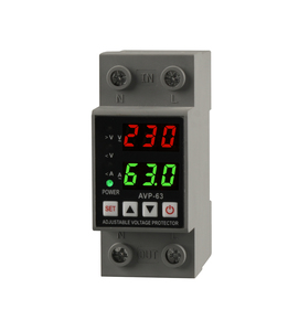 Protecteur de surtension réglable monophasé AC 230V 63A, disjoncteur électronique en cuivre avec <span class=keywords><strong>récupération</strong></span> automatique - Product Image 1