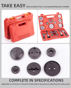 Outils à main 18 pièces Kit de réglage du cylindre de frein à disque Outil supérieur avec boîtier OEM pour démontage de plaquettes Utilisation de réparation - Product Image 5