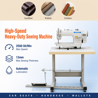 Machine à coudre industrielle à plat à une aiguille à alimentation rapide pour tissus et t-shirts, modèle 8700