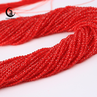 Zhe Ying gros 2mm 3mm facettes hydro cristal perles Siam rouge rubis perles rondelle verre cristal perles pour la fabrication de bijoux