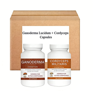 Cápsulas de Extracto de Ganoderma Lucidum y Cordyceps para Adultos al por Mayor (120 unidades cada una) Paquete para Apoyo Inmunológico y del Sueño - Product Image 1