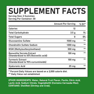 Hot Selling Glucosamine Chondroitin Gummy with Boswellia Serrata Extract Joint Health Support Dietary <b>Supplement</b> - Product Image 2