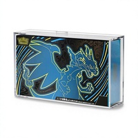 Étui de protection en acrylique moderne et écologique pour Mega Phantom Charizard X Ex Ultra-Premium Collection, boîte de présentation bleue UPC